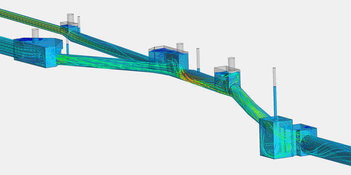 Düker - Simulation der Energieverluste und Wasserspiegel